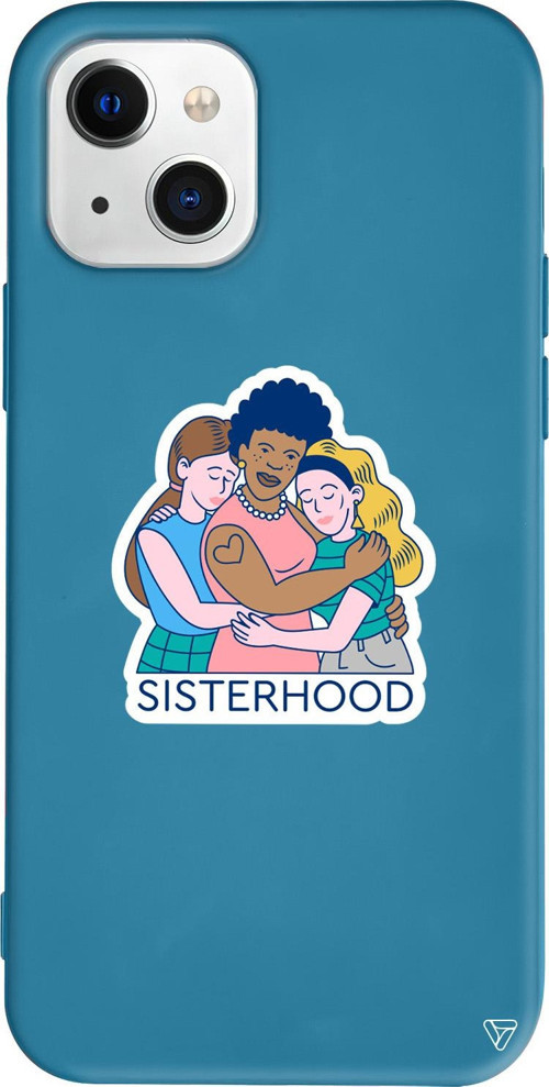 iPhone 15 Uyumlu Lacivert Renkli Silikon Sisterhood Girl Boss Koleksiyonu Telefon Kılıfı