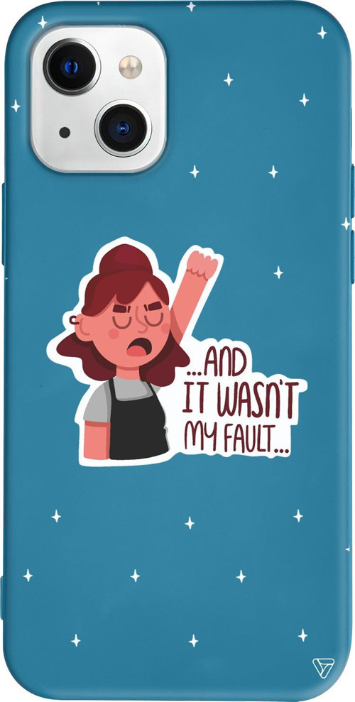 iPhone 15 Uyumlu Lacivert Renkli Silikon My Fault Girl Boss Koleksiyonu Telefon Kılıfı