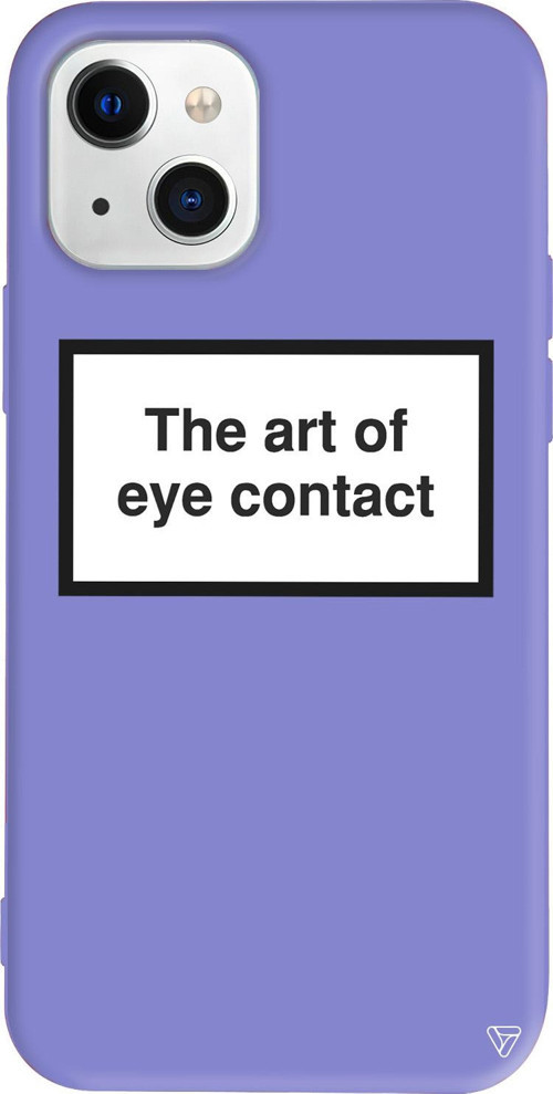 iPhone 15 Uyumlu Lila Renkli Silikon Eye Contact Public Spot Koleksiyonu Telefon Kılıfı