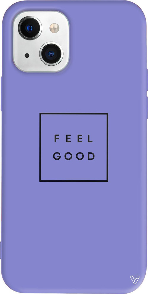 iPhone 15 Uyumlu Lila Renkli Silikon Feel Good Mottolar Koleksiyonu Telefon Kılıfı