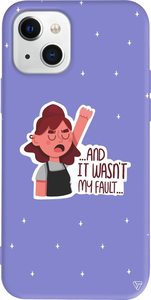 iPhone 15 Uyumlu Lila Renkli Silikon My Fault Girl Boss Koleksiyonu Telefon Kılıfı