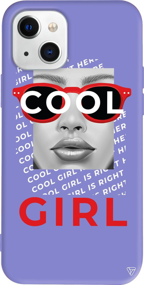 iPhone 15 Uyumlu Lila Renkli Silikon Cool Girl Girl Boss Koleksiyonu Telefon Kılıfı