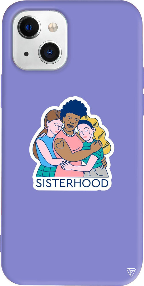 iPhone 15 Uyumlu Lila Renkli Silikon Sisterhood Girl Boss Koleksiyonu Telefon Kılıfı