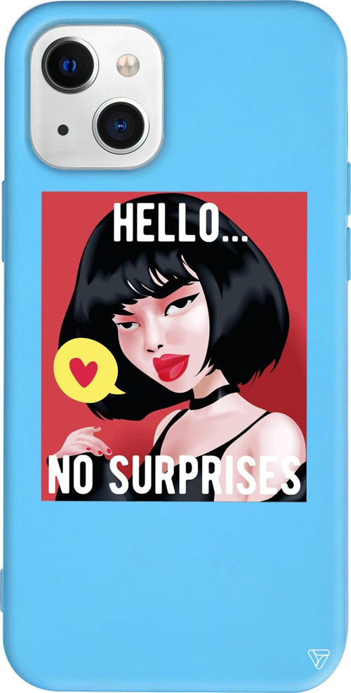 iPhone 15 Uyumlu Mavi Renkli Silikon Hello... Girl Boss Koleksiyonu Telefon Kılıfı