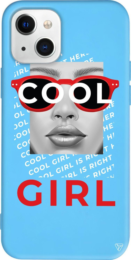iPhone 15 Uyumlu Mavi Renkli Silikon Cool Girl Girl Boss Koleksiyonu Telefon Kılıfı