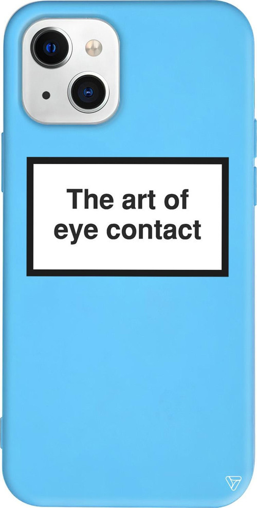 iPhone 15 Uyumlu Mavi Renkli Silikon Eye Contact Public Spot Koleksiyonu Telefon Kılıfı