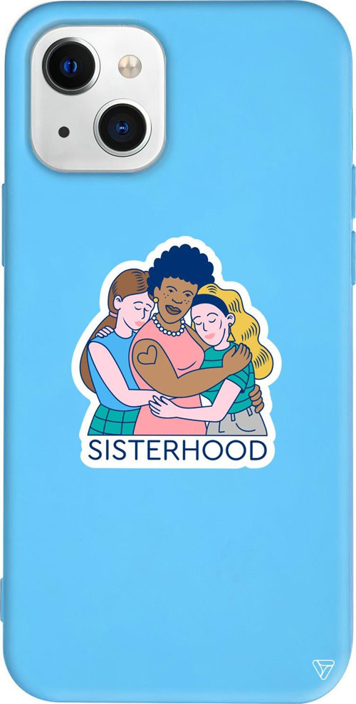 iPhone 15 Uyumlu Mavi Renkli Silikon Sisterhood Girl Boss Koleksiyonu Telefon Kılıfı