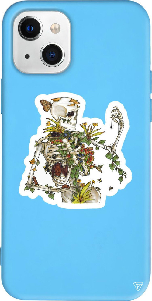 iPhone 15 Uyumlu Mavi Renkli Silikon Still Love Art Koleksiyonu Telefon Kılıfı