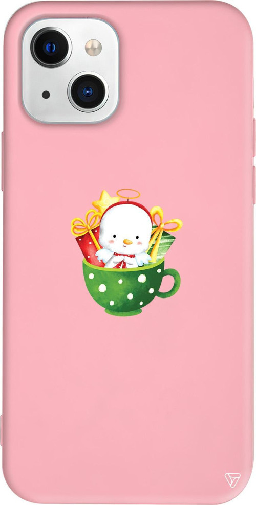 iPhone 15 Uyumlu Pembe Renkli Silikon A Cup Of Xmas 6 Christmas Koleksiyonu Telefon Kılıfı