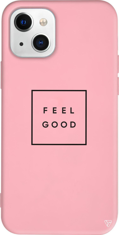 iPhone 15 Uyumlu Pembe Renkli Silikon Feel Good Mottolar Koleksiyonu Telefon Kılıfı