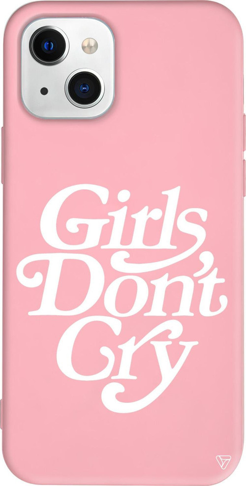 iPhone 15 Uyumlu Pembe Renkli Silikon Girls Don't Gry Mottolar Koleksiyonu Telefon Kılıfı
