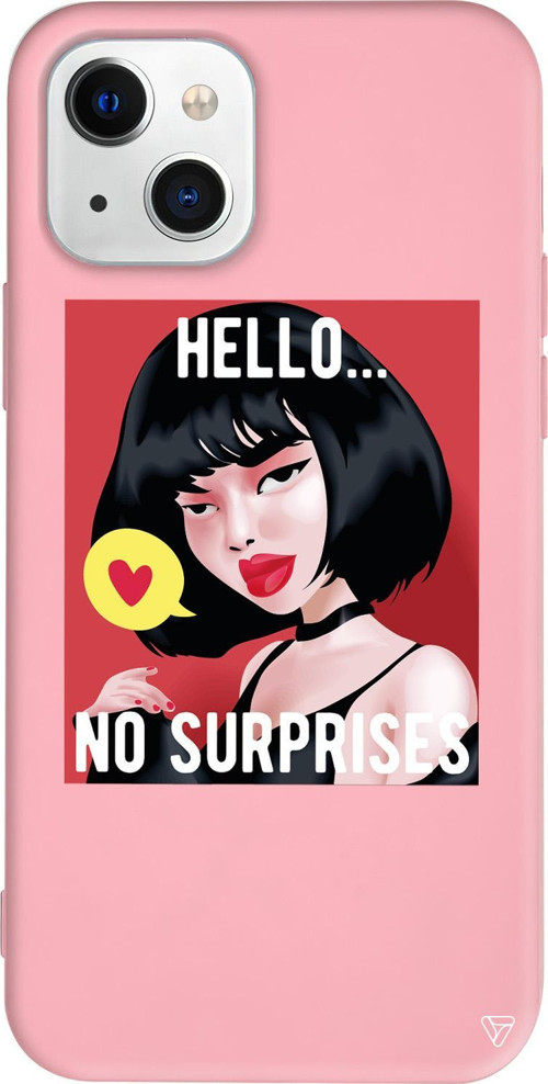 iPhone 15 Uyumlu Pembe Renkli Silikon Hello... Girl Boss Koleksiyonu Telefon Kılıfı