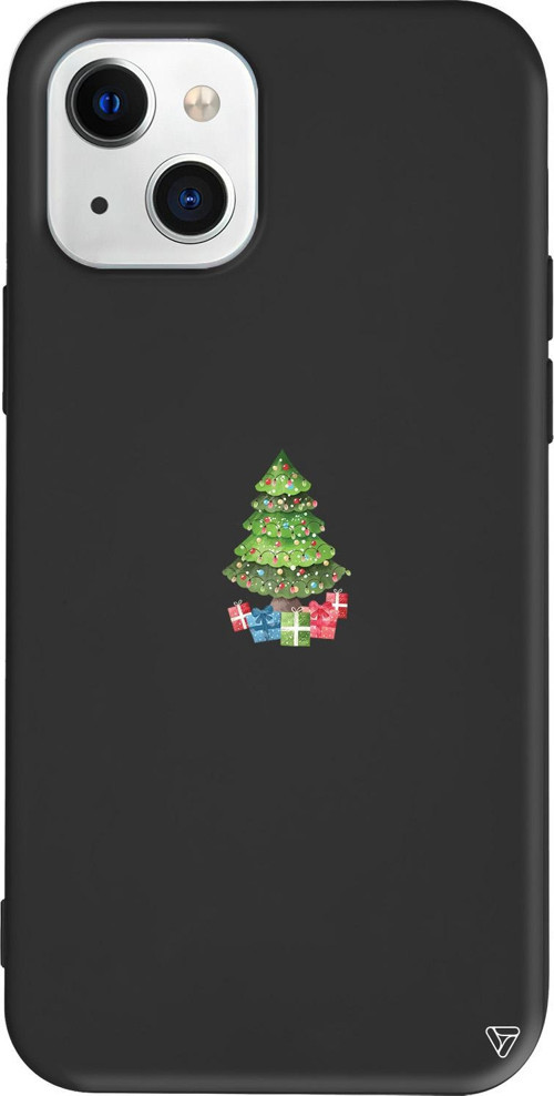 iPhone 15 Uyumlu Siyah Renkli Silikon Gifty Tree Christmas Koleksiyonu Telefon Kılıfı