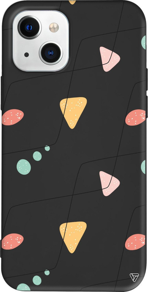 iPhone 15 Uyumlu Siyah Renkli Silikon Black Line 4 Abstract Koleksiyonu Telefon Kılıfı