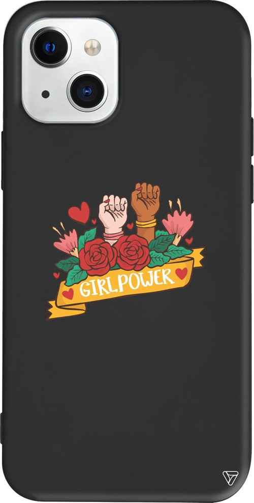 iPhone 15 Uyumlu Siyah Renkli Silikon Girl Power 2 Girl Boss Koleksiyonu Telefon Kılıfı