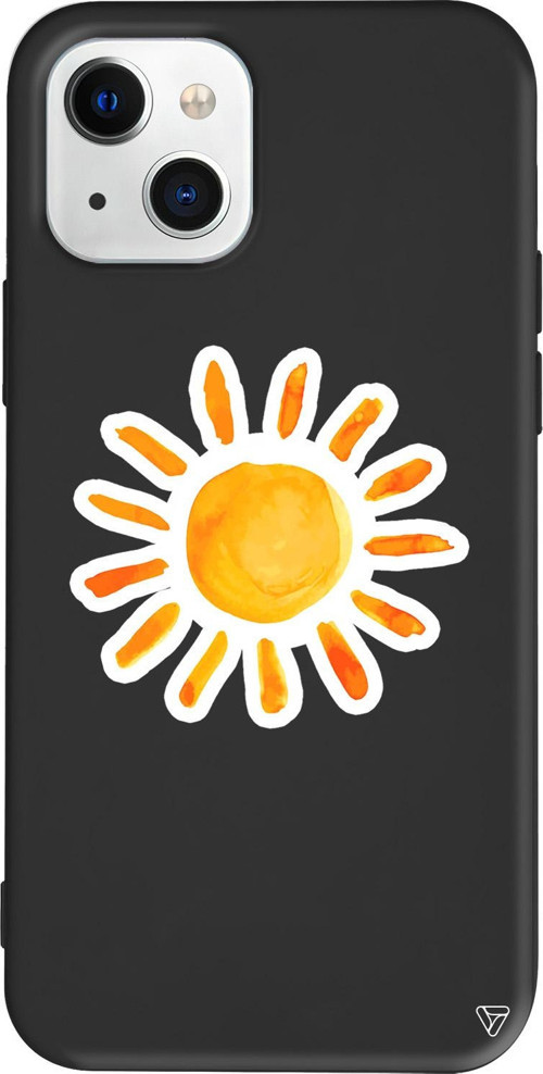 iPhone 15 Uyumlu Siyah Renkli Silikon Güneş Summer Koleksiyonu Telefon Kılıfı