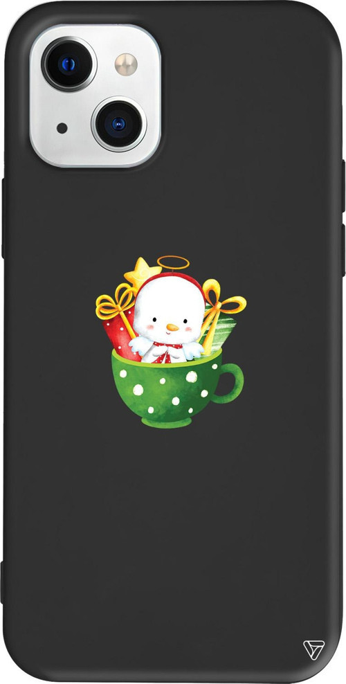 iPhone 15 Uyumlu Siyah Renkli Silikon A Cup Of Xmas 6 Christmas Koleksiyonu Telefon Kılıfı
