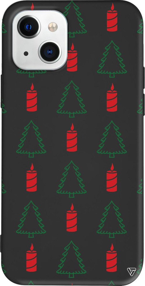 iPhone 15 Uyumlu Siyah Renkli Silikon Pines And Dynamites Christmas Koleksiyonu Telefon Kılıfı