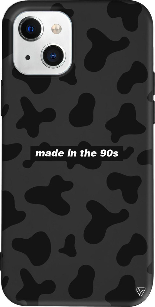 iPhone 15 Uyumlu Siyah Renkli Silikon Made in the 90s Desenler Koleksiyonu Telefon Kılıfı