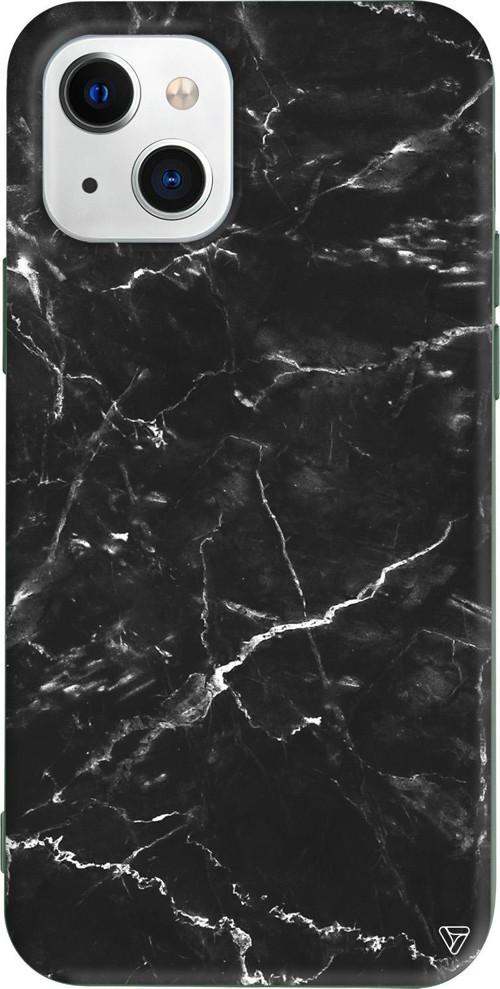 iPhone 15 Uyumlu Yeşil Renkli Silikon Black Marble 2 Mermer Koleksiyonu Telefon Kılıfı