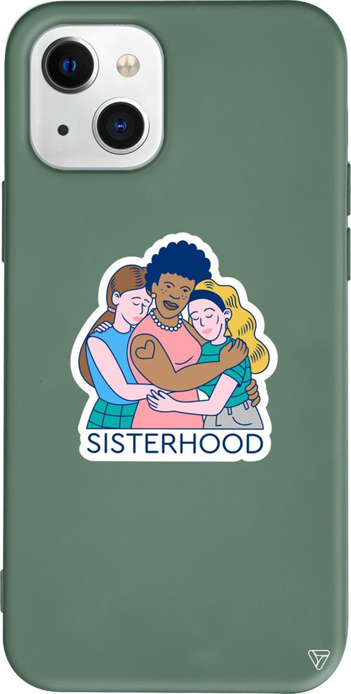 iPhone 15 Uyumlu Yeşil Renkli Silikon Sisterhood Girl Boss Koleksiyonu Telefon Kılıfı