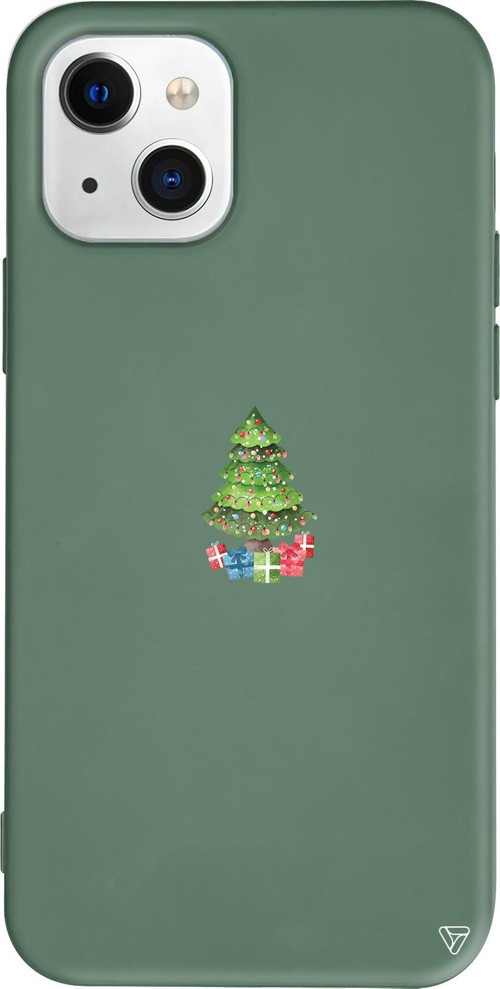 iPhone 15 Uyumlu Yeşil Renkli Silikon Gifty Tree Christmas Koleksiyonu Telefon Kılıfı