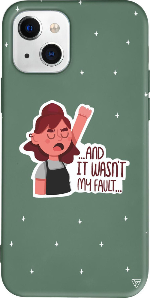 iPhone 15 Uyumlu Yeşil Renkli Silikon My Fault Girl Boss Koleksiyonu Telefon Kılıfı