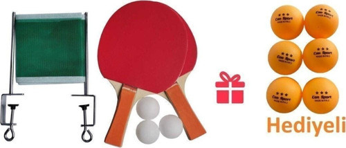 Masa Tenis Seti Pinpon Seti 2 Raket 3 Top File Takma Aparatları+ 6 Adet Pinpon Maç Topu