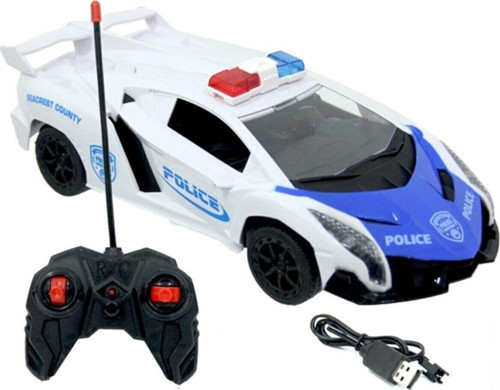 Can-Em Oyuncak 1:16 Racing Car Kumandalı Şarjlı Polis Arabası