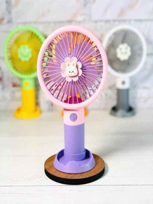 Mini Fan Masaüstü Taşınabilir Telefon Stantlı Vantilatör 2Si 1 Arada Taşınabilir Masaüstü Fan