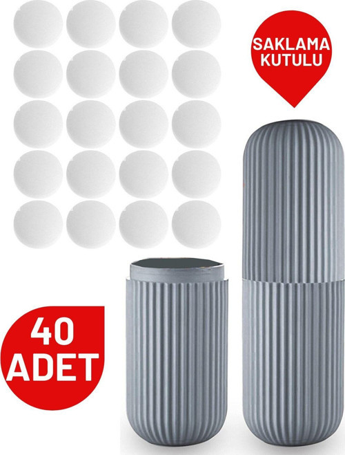 40 Adet Tablet Güve Topu Naftalin Kutulu Set 714118