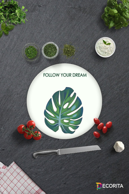 Cam Kesme Tahtası - Cam Kesme Tablası | Follow Your Dream | Çap32cm