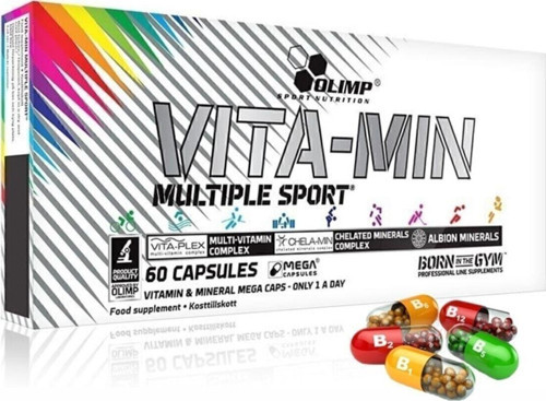 Vita-Min Multiple Sport 60 Kapsül A B1 B2 B12 B3 B5 B6 Biotin Bakır Çinko Demir Iyot Kalsiyum