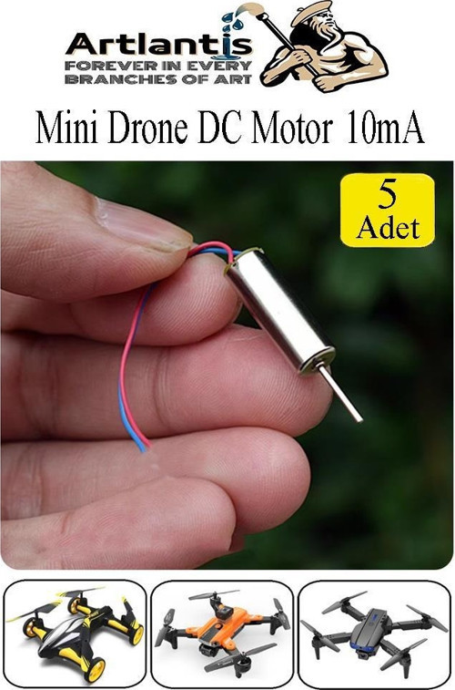 Drone Motoru Yüksek Hızlı 5 Adet Çekirdeksiz Dc Dron Motoru Güçlü Deney Okul Helikopter Uçak Mini Drone Motoru
