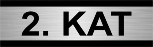 2. Kat 5X20Cm Gümüş Renk Metal Yönlendirme Levhası