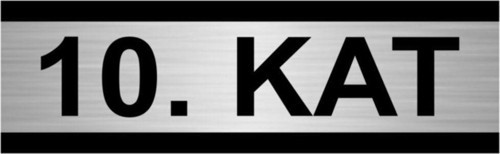 10. Kat 7X20Cm Gümüş Renk Metal Yönlendirme Levhası