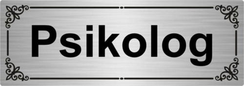Psikolog 7X20Cm Gümüş Renk Metal Yönlendirme Levhası