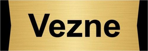 Vezne 10X20Cm Altın Renk Metal Yönlendirme Levhası
