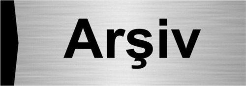 Arşiv 5X20Cm Gümüş Renk Metal Yönlendirme Levhası