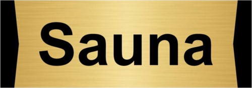 Sauna 10X20Cm Altın Renk Metal Yönlendirme Levhası