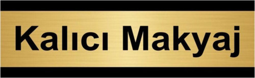 Kalıcı Makyaj 5X20Cm Altın Renk Metal Yönlendirme Levhası