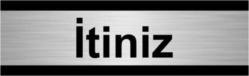 Itiniz 10X20Cm Gümüş Renk Metal Yönlendirme Levhası
