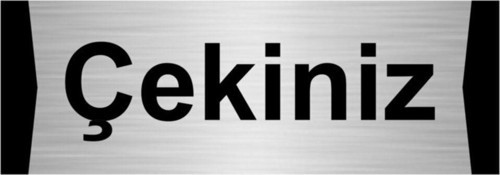 Çekiniz 5X20Cm Gümüş Renk Metal Yönlendirme Levhası