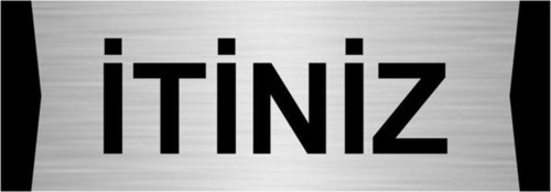 Itiniz 5X20Cm Gümüş Renk Metal Yönlendirme Levhası