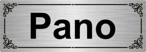 Pano 7X20Cm Gümüş Renk Metal Yönlendirme Levhası