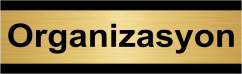 Organizasyon 5X20Cm Altın Renk Metal Yönlendirme Levhası