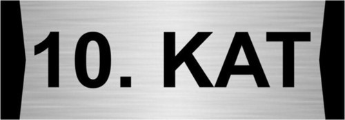 10.Kat 5X20Cm Gümüş Renk Metal Yönlendirme Levhası