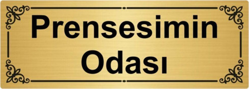 Prensesimin Odası 7X20Cm Altın Renk Metal Yönlendirme Levhası