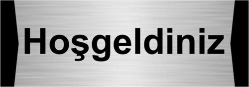 Hoşgeldiniz 10X20Cm Gümüş Renk Metal Yönlendirme Levhası