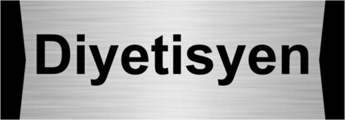 Diyetisyen 5X20Cm Gümüş Renk Metal Yönlendirme Levhası